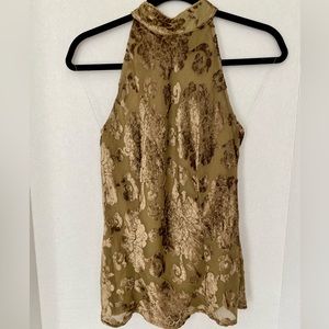 2 For $23! ⭐️ Vintage Kopa top lined silky olive green - S